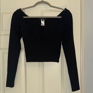 Black Long Sleeve Women's Top